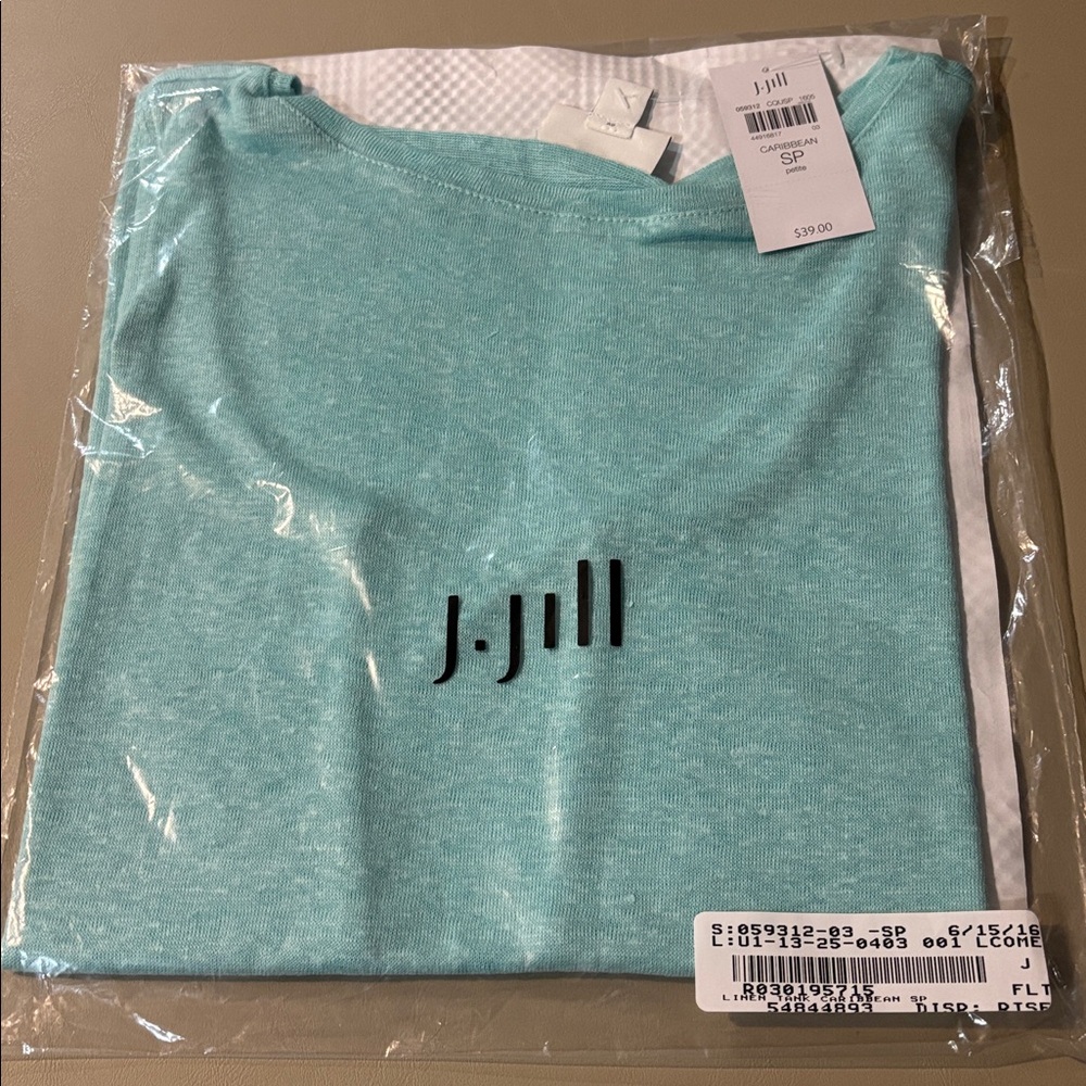 J. Jill Light Blue Sleeveless 100% Linen Top NWT Size SP